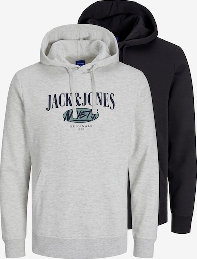 JACK & JONES Sweatshirt 'COBIN' in himmelblau / graumeliert / schwarz / weiß, Produktansicht
