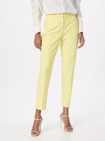 COMMA Regular Pleated Pants in Yellow: front