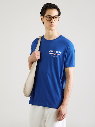 GANT Camisa em azul / vermelho escuro / branco, Vista do artigo