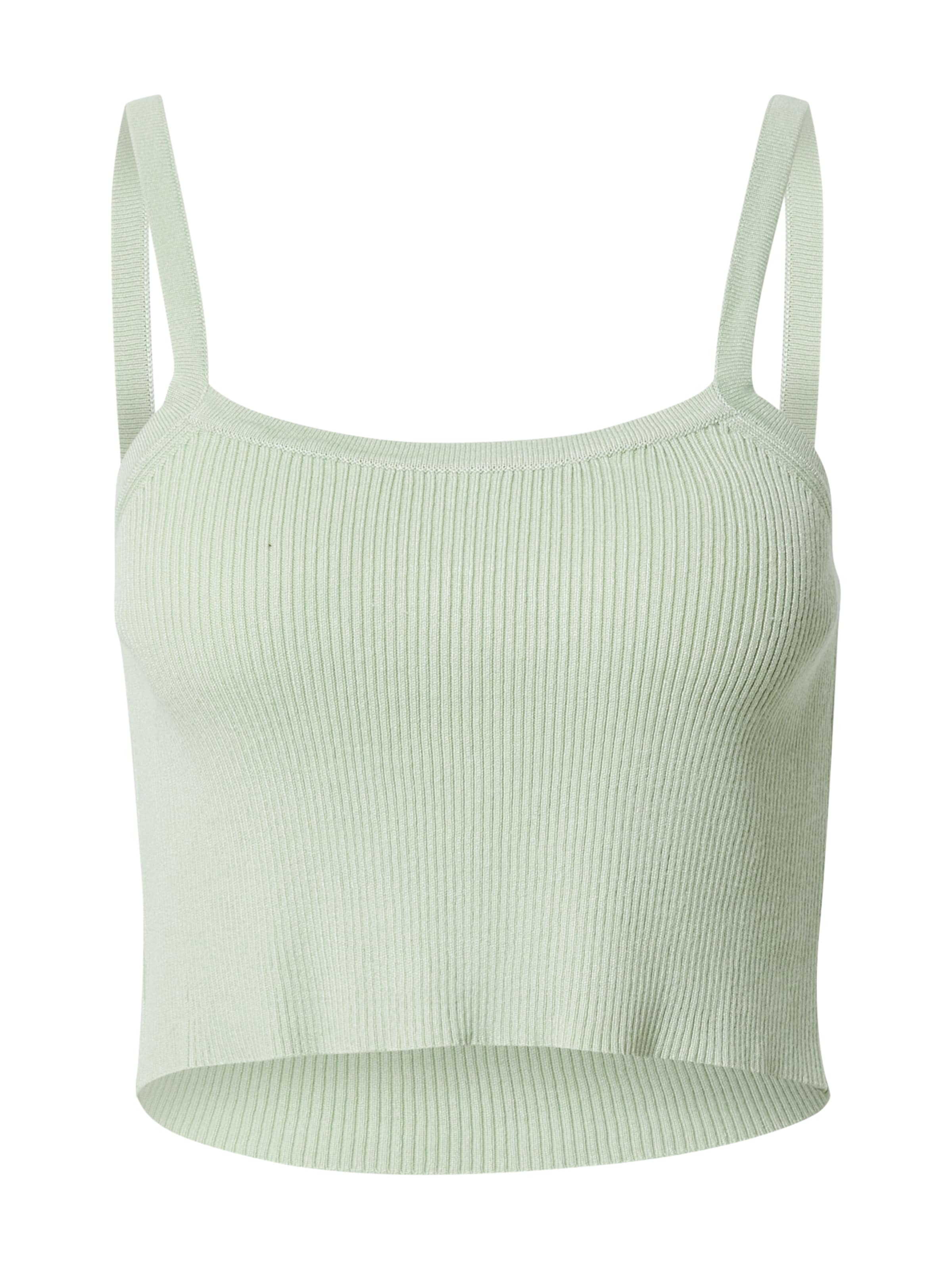 Missguided Top z dzianiny w kolorze zielony: przód