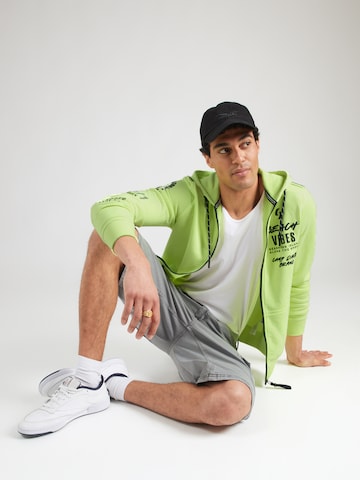 CAMP DAVID Zip-Up Hoodie in Green