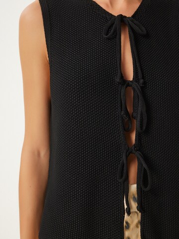 Happiness İstanbul Strickweste in Schwarz