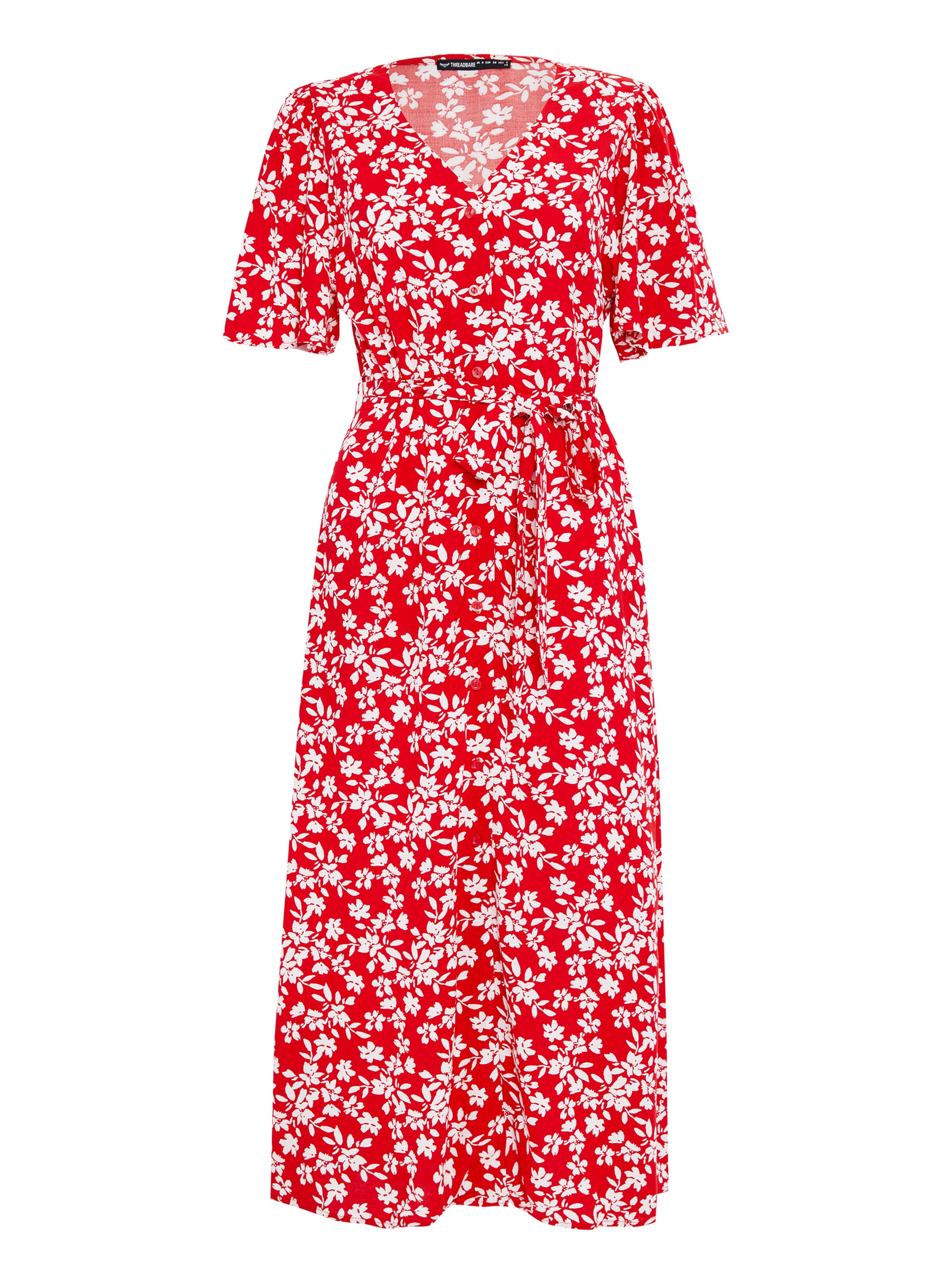 Threadbare Kleid 'Fruit' in Rot: Vorderseite