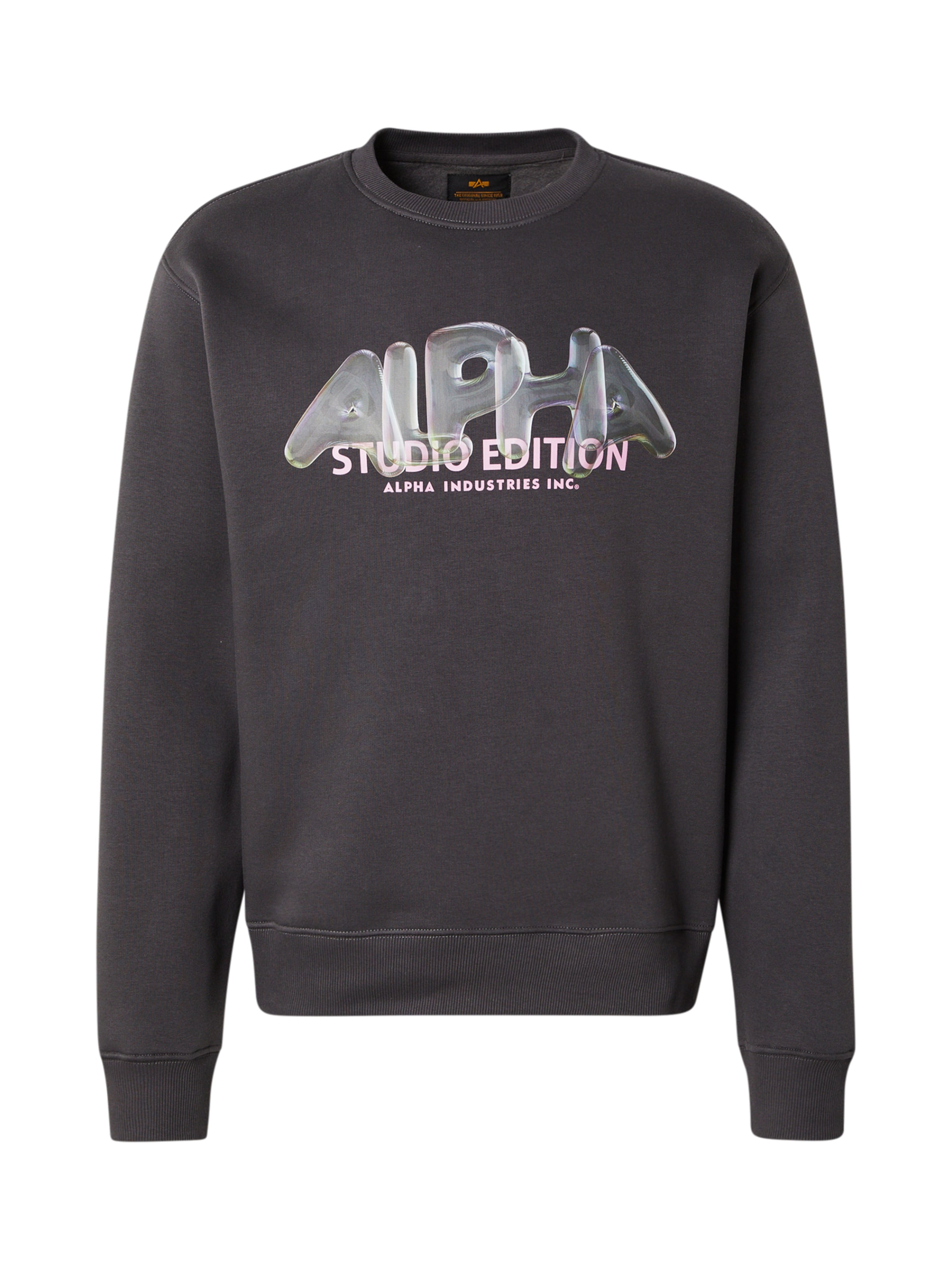 Bluză de molton 'Studio Edition Vibe' de la ALPHA INDUSTRIES pe gri: față
