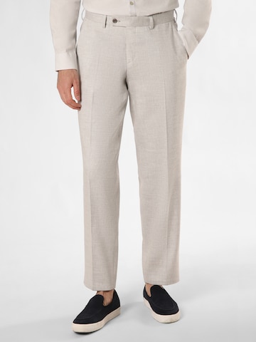 Finshley & Harding London Loosefit Pantalon ' BEN ' in Beige: voorkant