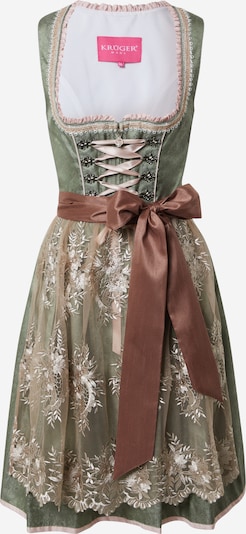 Krüger Madl Vestido tiroleses en beige / marrón / verde / rosa, Vista del producto