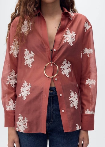 MANGO Bluse 'Flora' in Orange