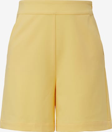 QS - Pierna ancha Pantalón en amarillo: frente