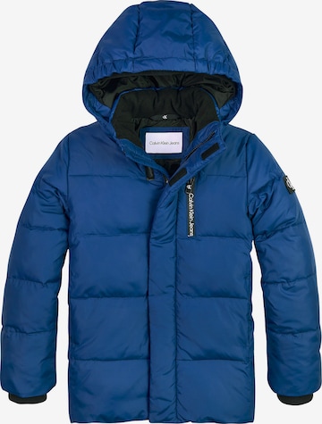 Calvin Klein Jeans Winter Jacket in Blue: front