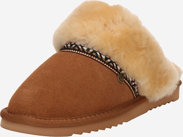 Warmbat - Pantufa 'Flurry' em castanho: frente