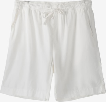 Bershka Normální Kalhoty – bílá: přední strana