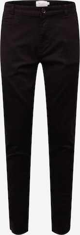 Les Deux Slimfit Chino kalhoty 'Pascal' – černá: přední strana