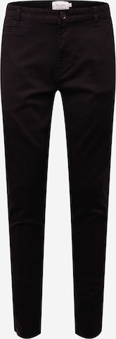 Les Deux Slim fit Chino Pants 'Pascal' in Black: front