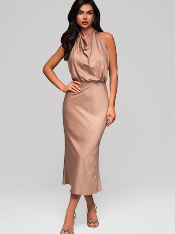 Abito da sera di Ombre in beige: frontale