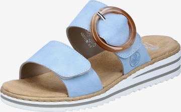 Rieker Mules in Blue: front