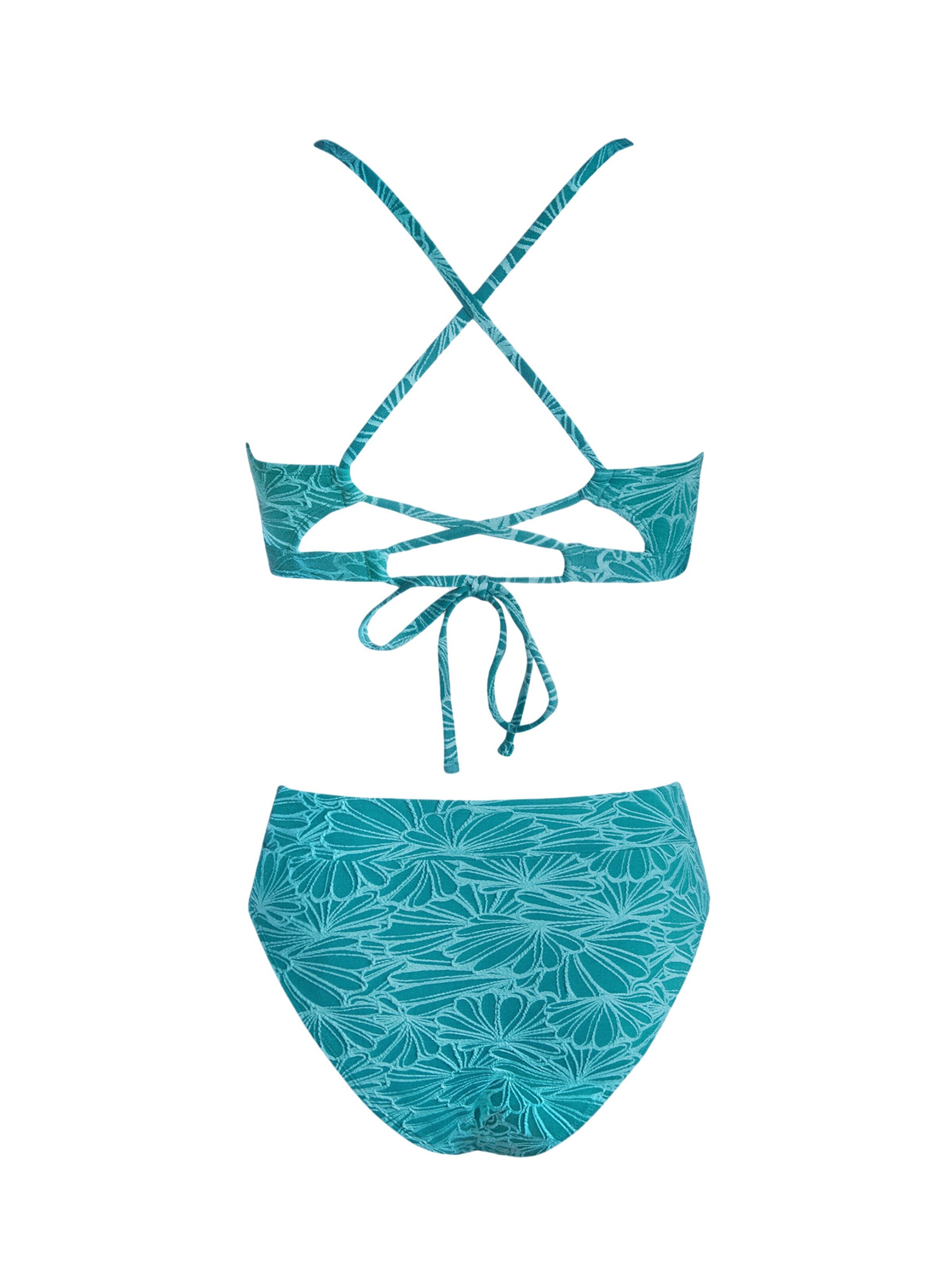 Cupshe Trikotni nedrčki Bikini 'Aqua-CASF1131EA/Orange-DAA12C2L007KK' | modra barva