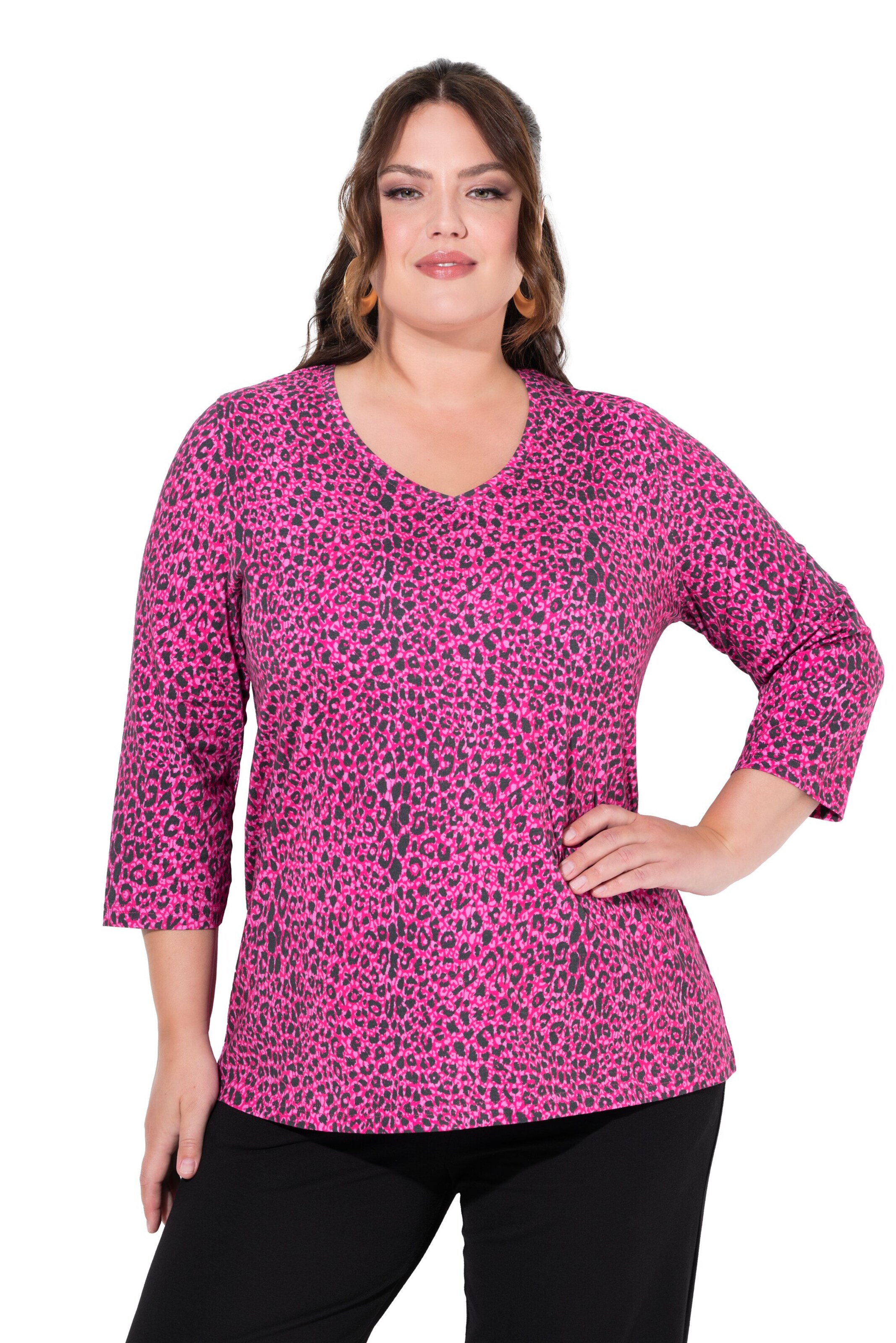Ulla Popken Shirt in Roze: voorkant
