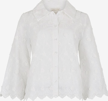 Apricot Applique Flowers Cropped Shirt ' ' in Weiß: Vorderseite