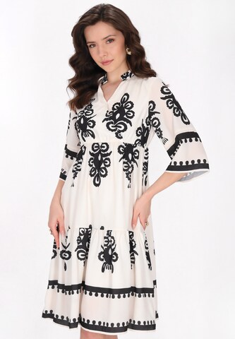 faina Jurk in Beige: voorkant