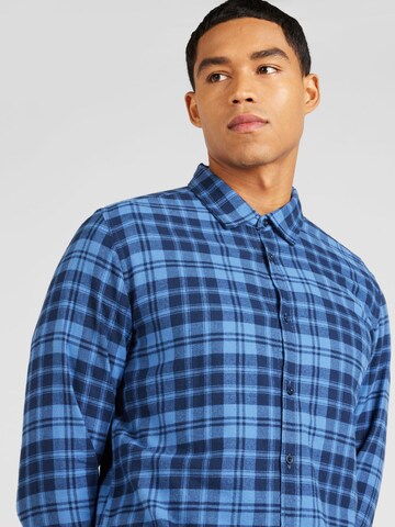 QS Regular fit Button Up Shirt in Blue