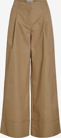 ROUGE EDIT Wide leg Bandplooibroek in Bruin: voorkant