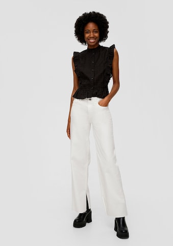 QS Wide leg Jeans 'Catie' in Wit