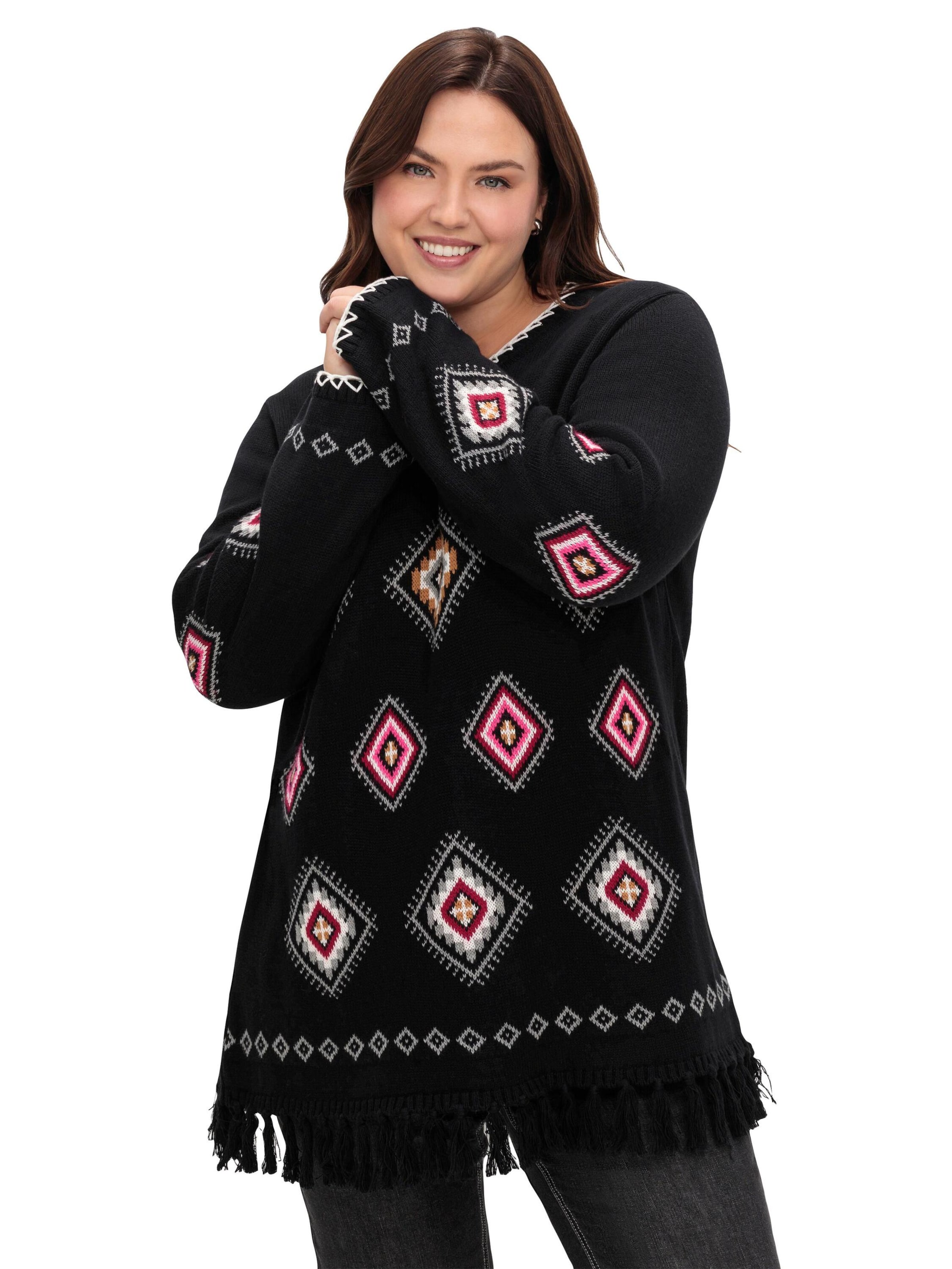 Pull-over SHEEGO en noir : devant