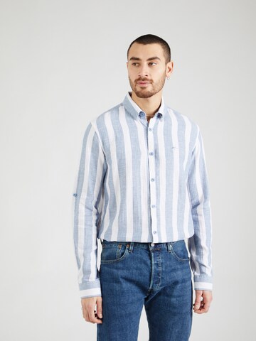 INDICODE JEANS Regular fit Button Up Shirt 'Donuld' in Blue: front