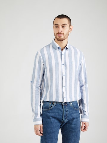INDICODE JEANS - Ajuste regular Camisa 'Donuld' en azul: frente