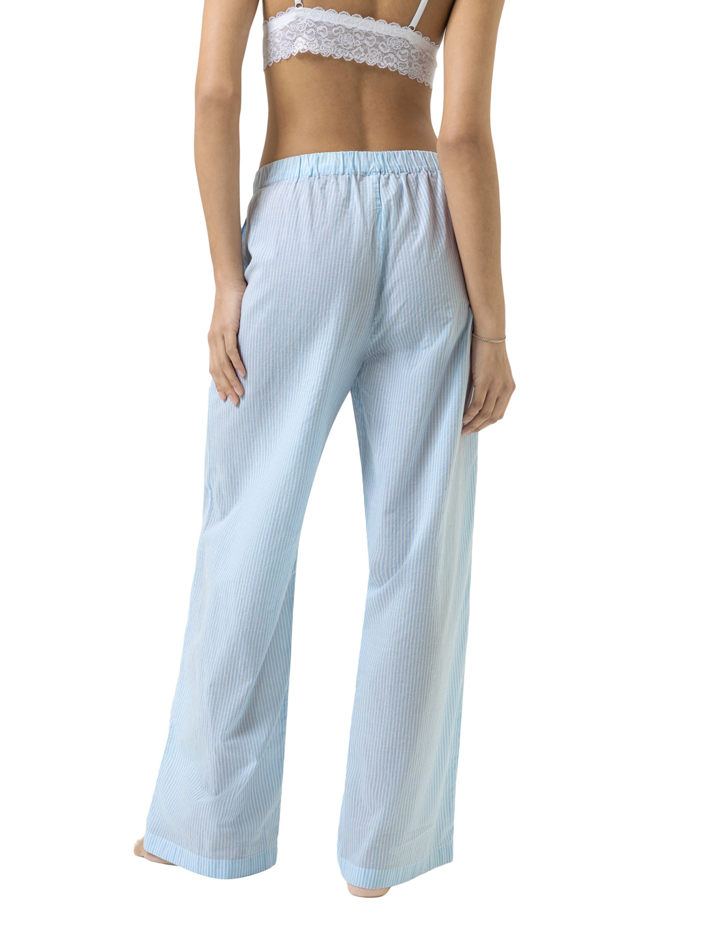 Mey Pyjamahose 'Cotton Stripes' in Blau