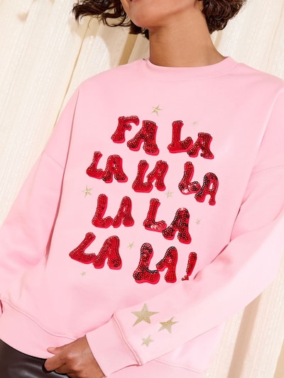 Friends Like These Sweatshirt in XS in hellpink / dunkelpink, Produktansicht