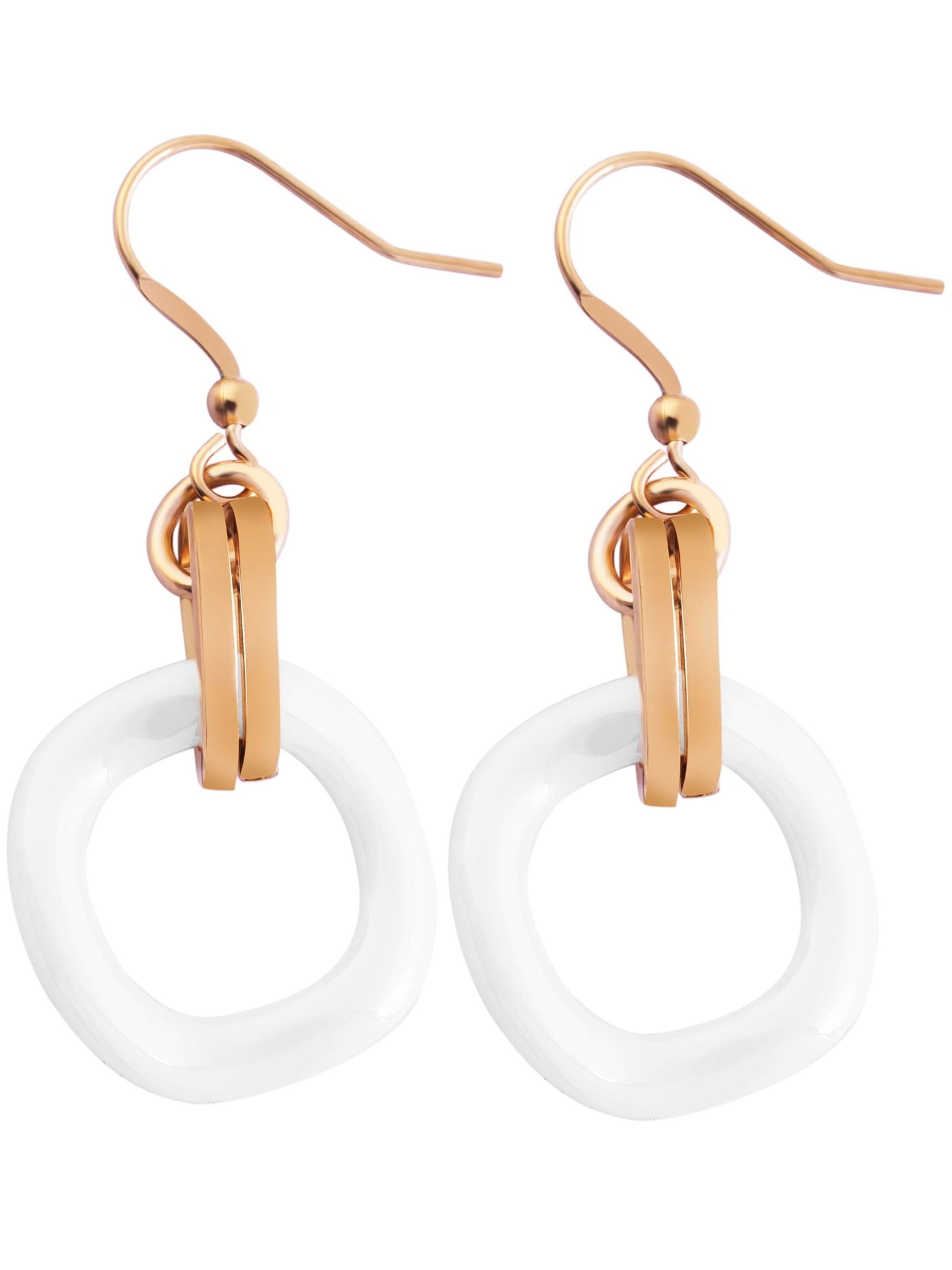 Akzent Earrings 'Taida, langlebig' in White
