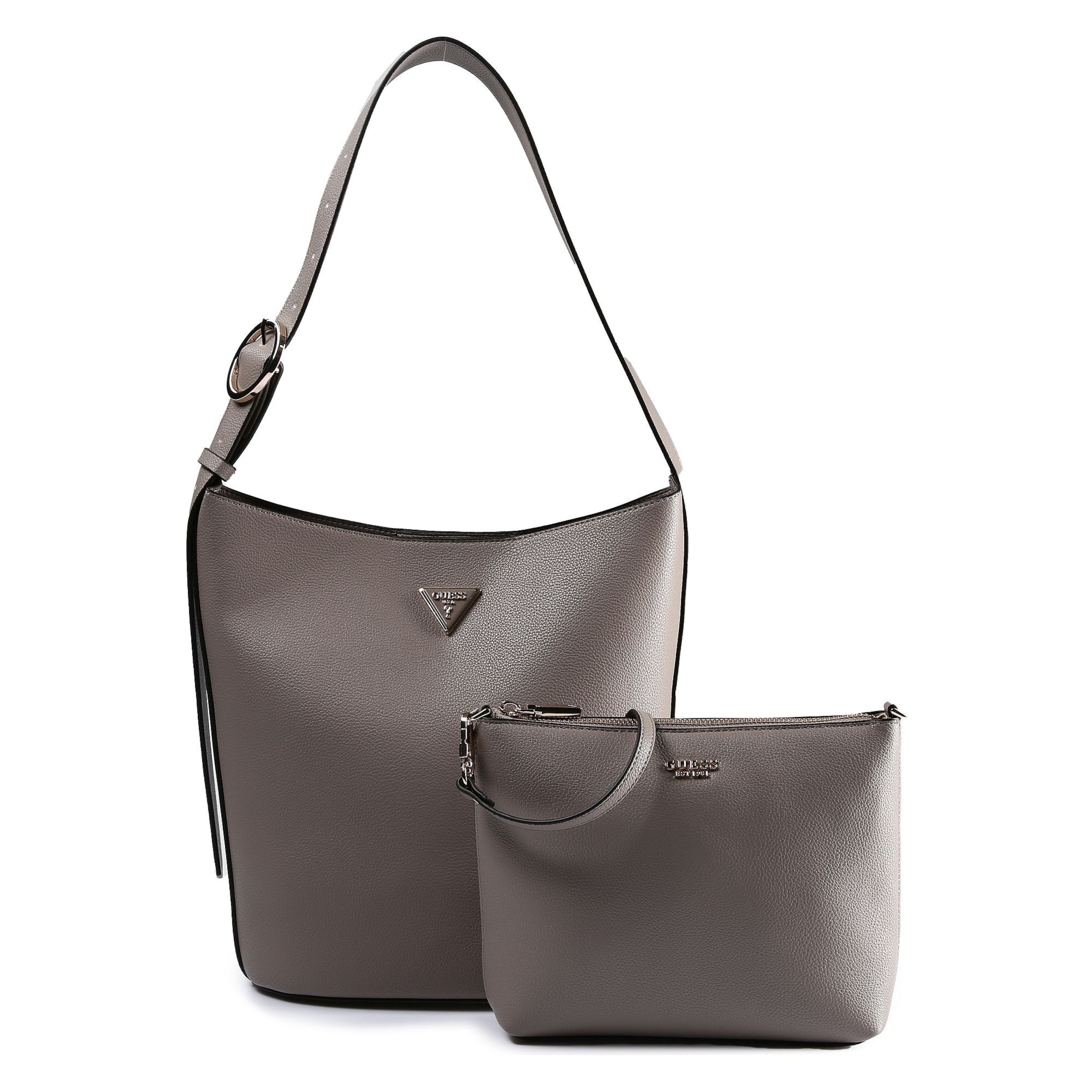 Borsa a spalla 'Meridian II' di GUESS in grigio: frontale