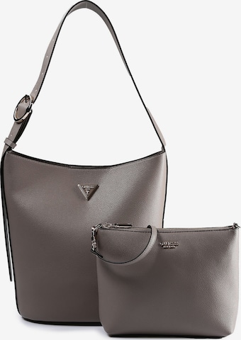 Borsa a spalla 'Meridian II' di GUESS in grigio: frontale