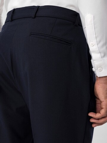 Antioch Slim fit Pleat-front trousers in Blue