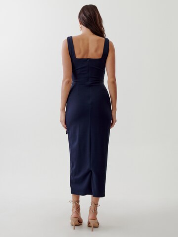 Tussah Dress 'LEE' in Blue: back