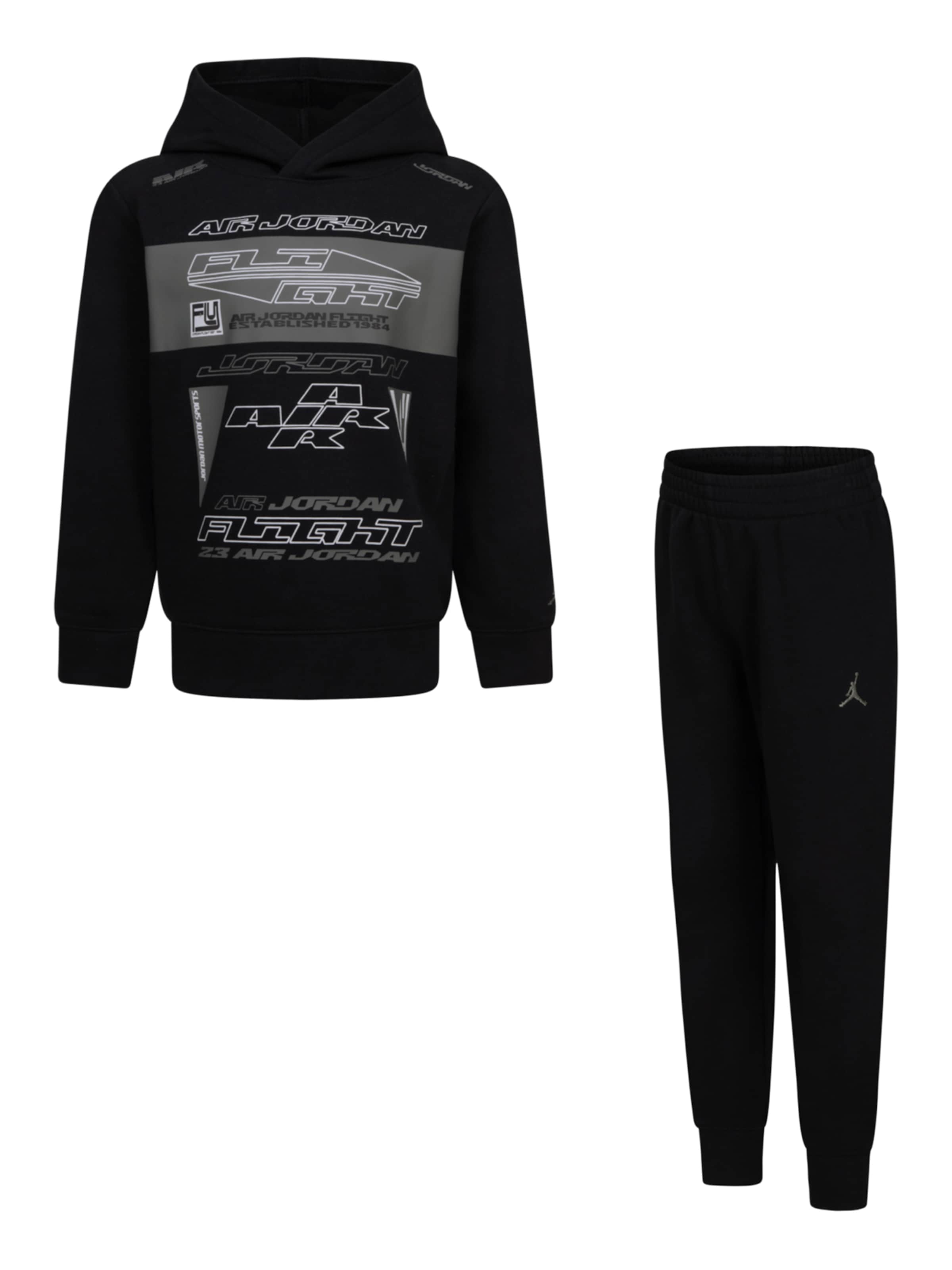 Jordan Φόρμα τρεξίματος σε μαύρο: μπροστά