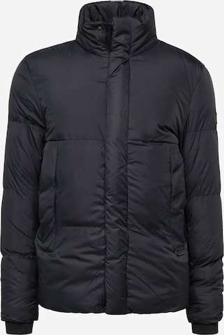 Veste mi-saison INDICODE JEANS en noir : devant