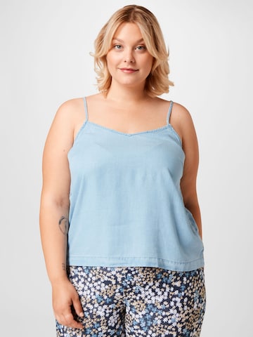 Vero Moda Curve Bluse 'LILIANA' in Blau: predná strana