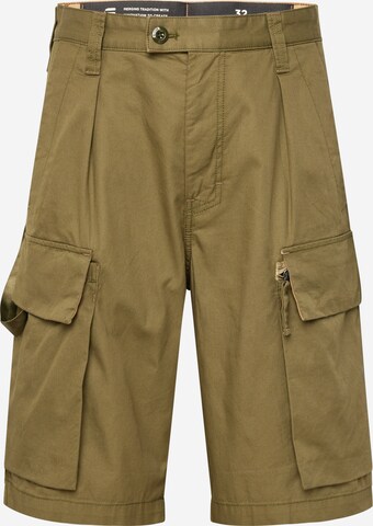 Loosefit Pantalon cargo G-Star RAW en vert : devant