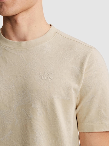 T-Shirt 'T-shirt in piqué with jacquard pattern' CAST IRON en gris