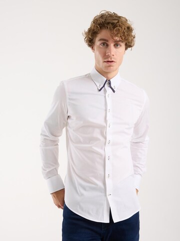 Slim fit Camicia business di 7Camicie in bianco: frontale