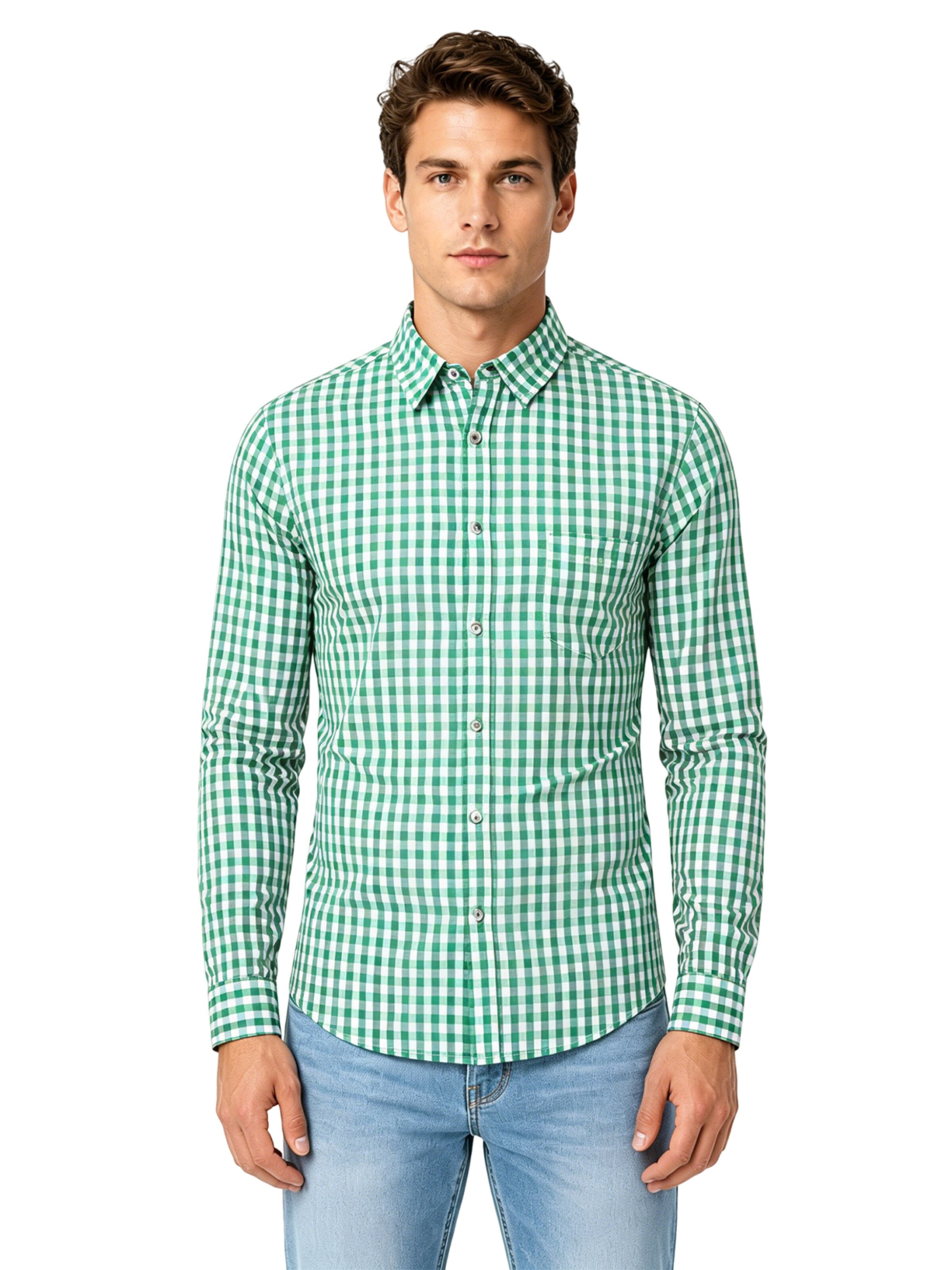 KoJooin Regular Fit Hemd‌‌‌‌‌‌‌ in Grün: Vorderseite
