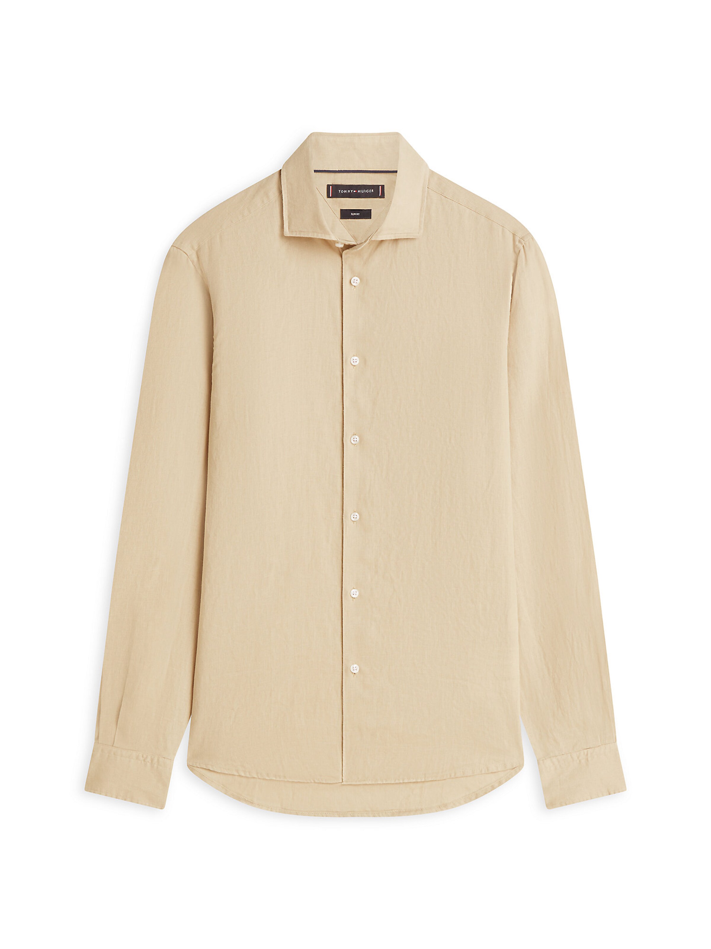 TOMMY HILFIGER Slim fit Business shirt 'New York' in Beige: front