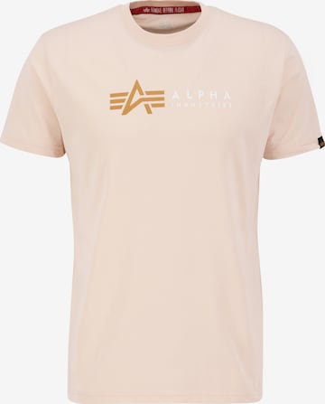 ALPHA INDUSTRIES Тениска в розово: отпред