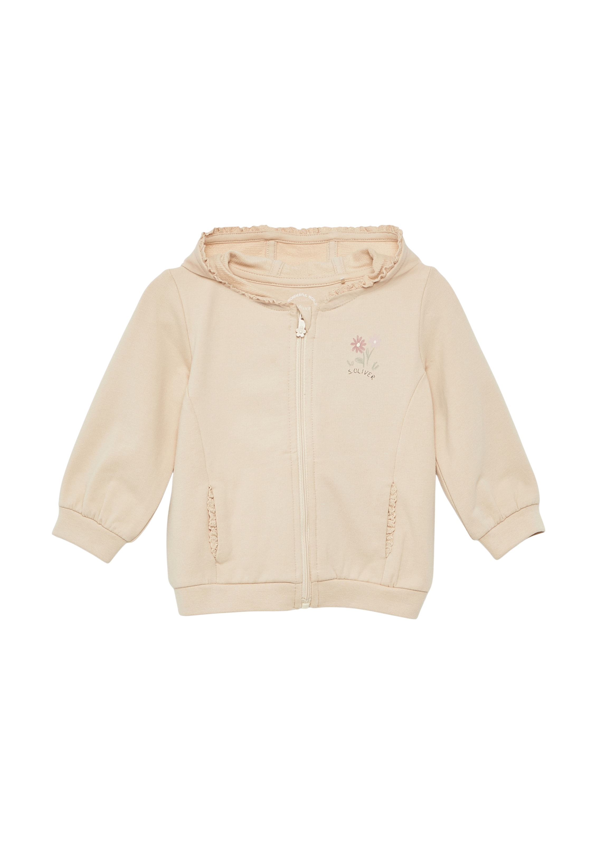 s.Oliver Sweatvest in Beige: voorkant