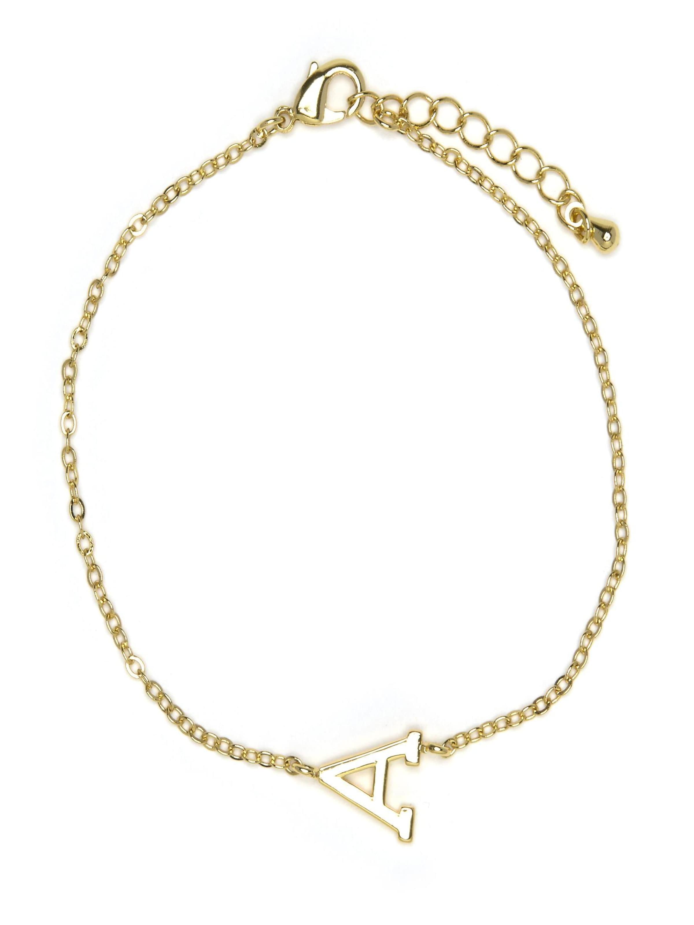 Luxenter - Pulsera 'Alphabet A' en oro