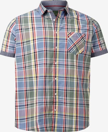 Charles Colby Comfort fit Button Up Shirt ' Duke Tutham ' in Blue: front