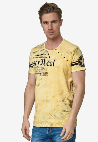Rusty Neal Shirt in Geel: voorkant