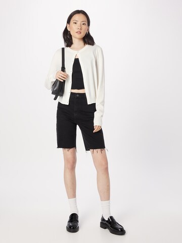 Monki Knit cardigan in White